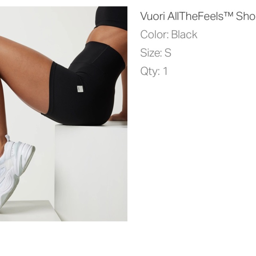 Vuori Jet Black Performance Shorts